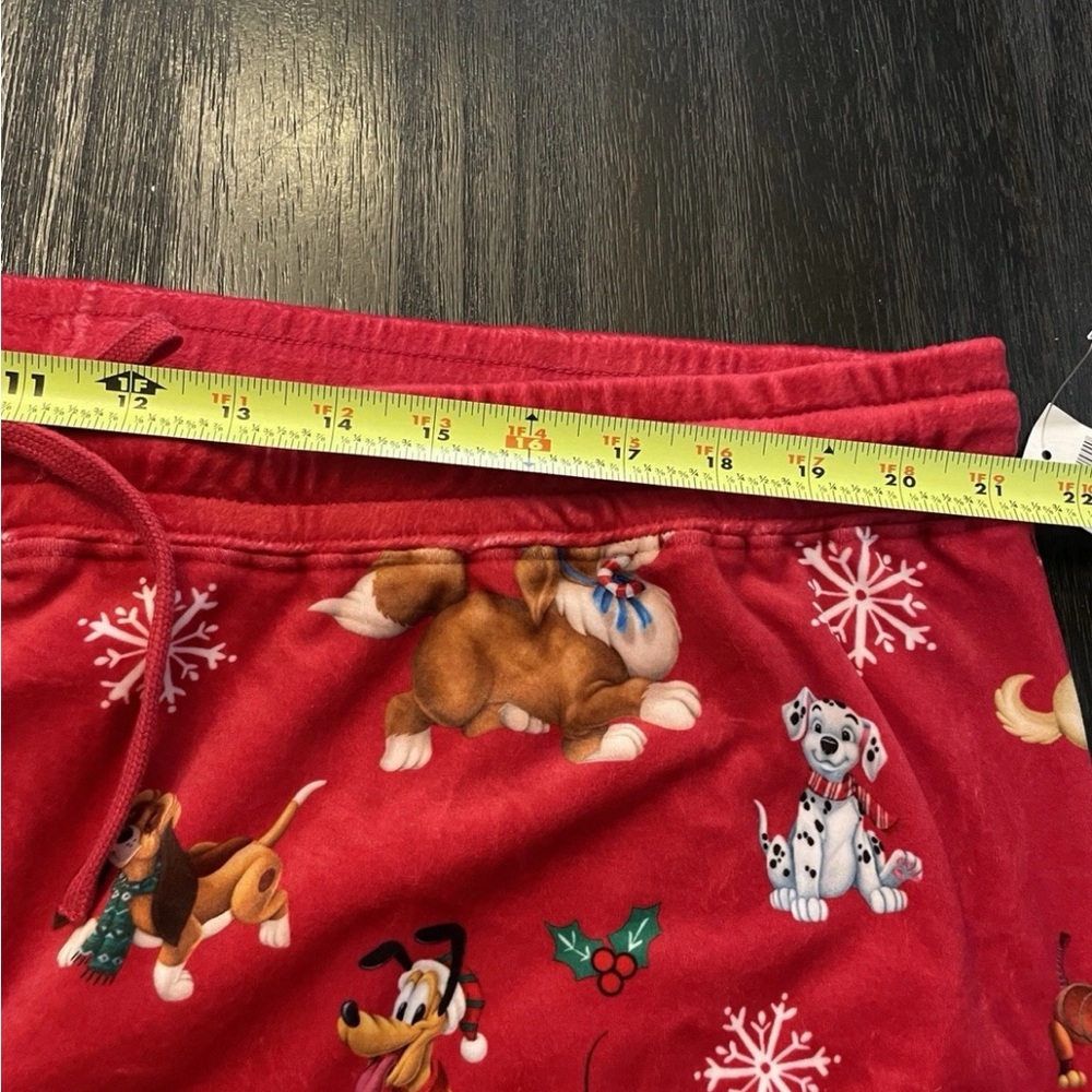 Disney Dogs Holiday Velour Leggings Jogger Pajama Pants Christmas 2021 Size 1X - Picture 6 of 9